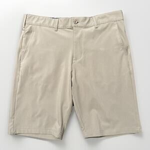 Nat Nast Shorts Mens 34 Beige Chino Flat Front  Adult Casual‎ Outdoors Golf